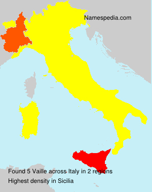 Surname Vaille in Italy