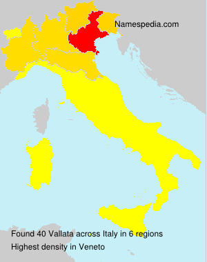 Surname Vallata in Italy