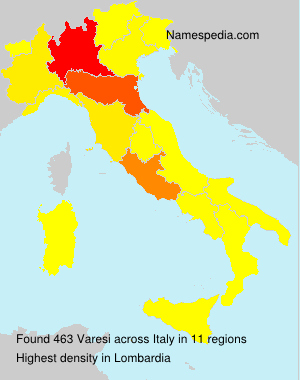 Surname Varesi in Italy