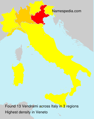 Surname Vendrami in Italy
