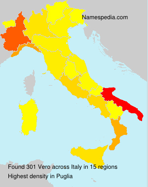 Surname Vero in Italy