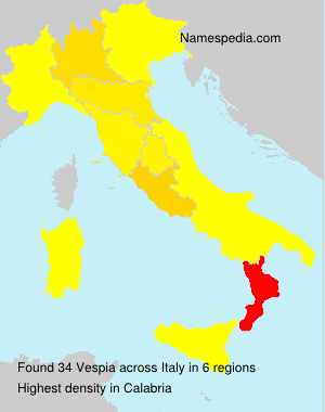 Surname Vespia in Italy