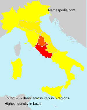 Surname Villarini in Italy