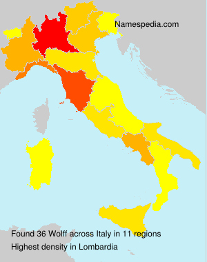 Surname Wolff in Italy