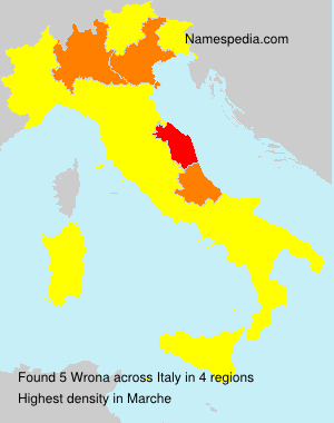 Surname Wrona in Italy