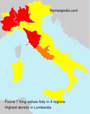 Surname Xing in Italy