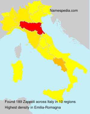 Surname Zappoli in Italy
