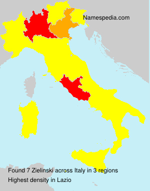 Surname Zielinski in Italy