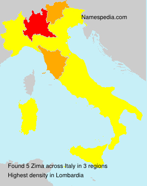 Surname Zima in Italy