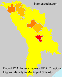 Surname Antonevici in Moldova