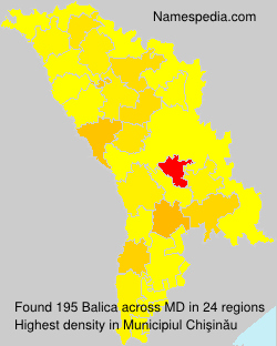 Surname Balica in Moldova