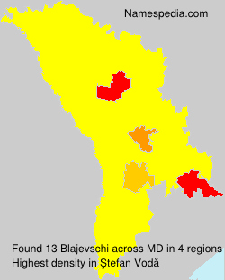 Surname Blajevschi in Moldova
