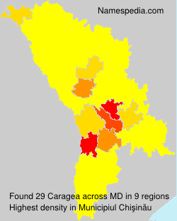 Surname Caragea in Moldova