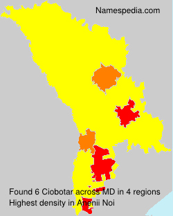 Surname Ciobotar in Moldova