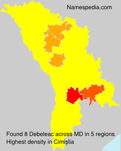 Surname Debeleac in Moldova