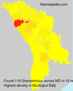 Surname Gherasimciuc in Moldova