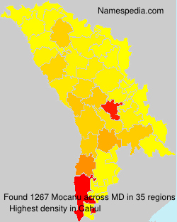 Surname Mocanu in Moldova