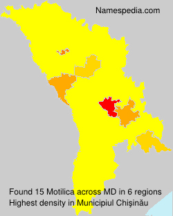 Surname Motilica in Moldova