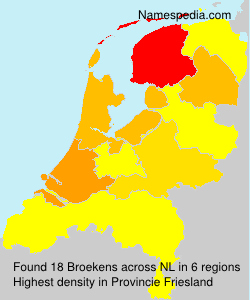Surname Broekens in Netherlands
