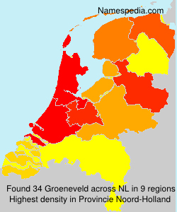 Surname Groeneveld in Netherlands