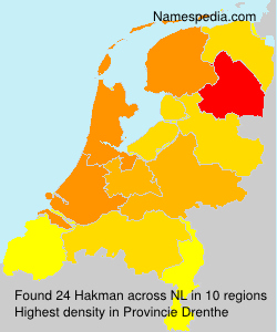 Surname Hakman in Netherlands
