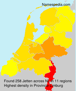 Surname Jetten in Netherlands