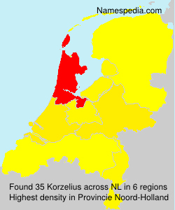 Surname Korzelius in Netherlands