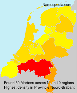 Surname Martens in Netherlands