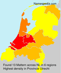 Surname Mattern in Netherlands