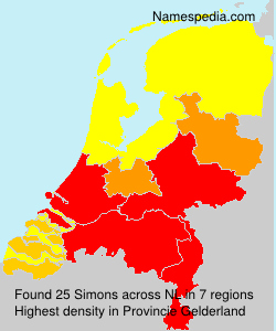Surname Simons in Netherlands