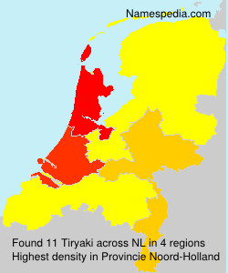 Surname Tiryaki in Netherlands