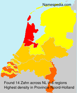 Surname Zahn in Netherlands