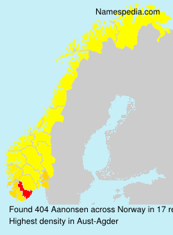 Surname Aanonsen in Norway