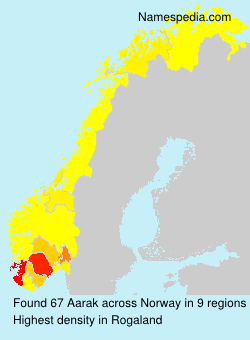 Surname Aarak in Norway