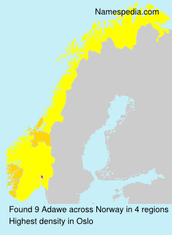 Surname Adawe in Norway