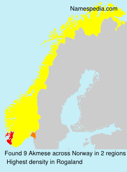 Surname Akmese in Norway
