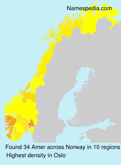 Surname Amer in Norway