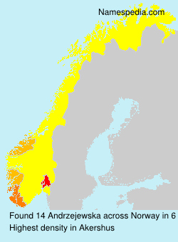 Surname Andrzejewska in Norway