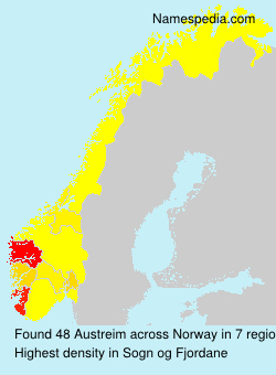 Surname Austreim in Norway