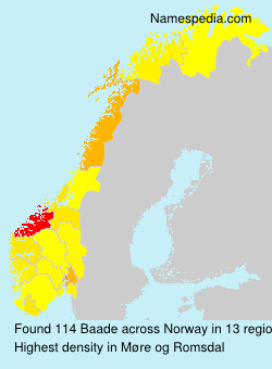 Surname Baade in Norway