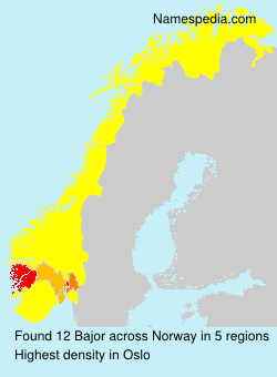 Surname Bajor in Norway