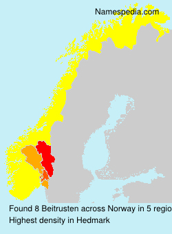 Surname Beitrusten in Norway