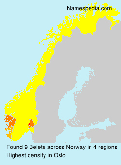 Surname Belete in Norway