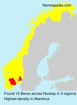Surname Berve in Norway
