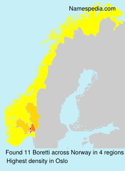 Surname Boretti in Norway