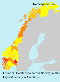 Surname Carstensen in Norway