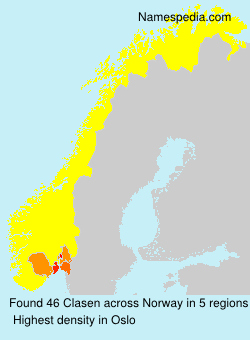 Surname Clasen in Norway