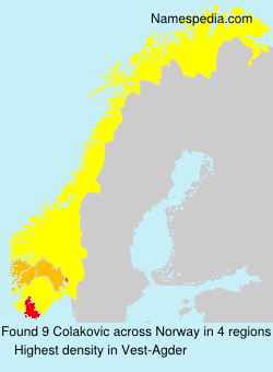 Surname Colakovic in Norway