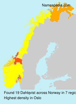 Surname Dahlqvist in Norway