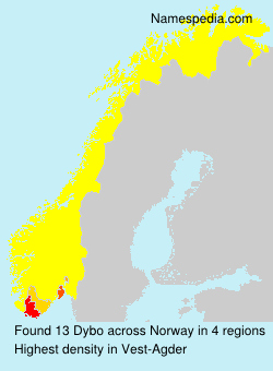 Surname Dybo in Norway